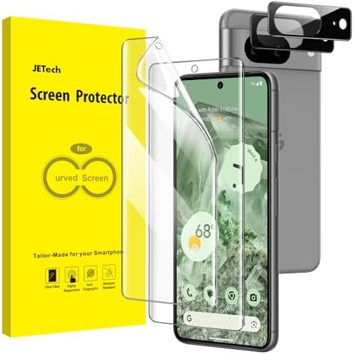 JETech Screen Protector for Google Pixel 7 Pro with Camera Lens Protector  Flexible TPU Film  Fingerprint ID Compatible  HD Clear  Easy Install  2 Pack Each