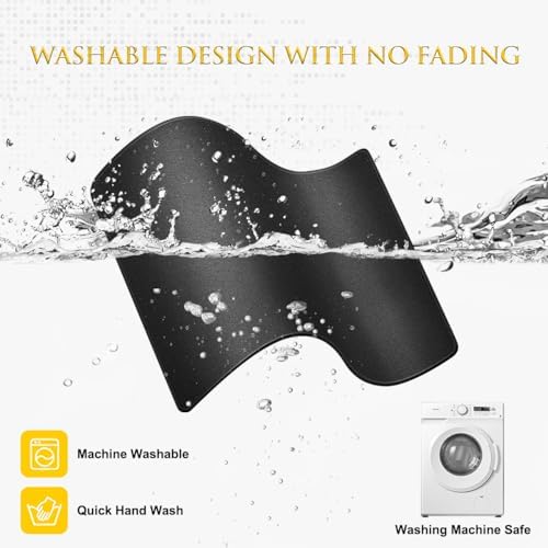 JIKIOU 3 Pack Mouse Pad with Stitched Edge  Comfortable Mouse Pads with Non Slip Rubber Base  Washable Mousepads Bulk with Comfortable Cloth  Mouse Pads for Computers Laptop Mouse 10 2x8 3inch Black