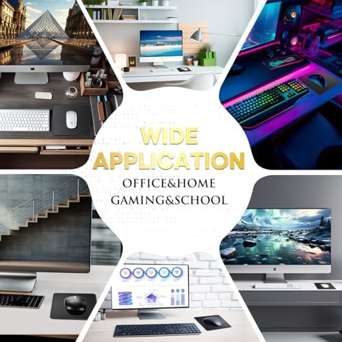 JIKIOU 3 Pack Mouse Pad with Stitched Edge  Comfortable Mouse Pads with Non Slip Rubber Base  Washable Mousepads Bulk with Comfortable Cloth  Mouse Pads for Computers Laptop Mouse 10 2x8 3inch Black