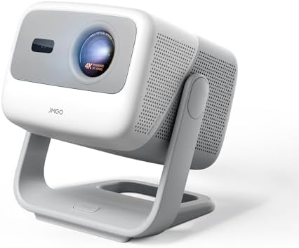 JMGO N1S 4K Smart Portable Projector  Triple Laser  1100 ISO Lumens  Gimbal Instant Auto Focus  Google TV  Netflix  110  BT 2020  Wi Fi 6  HDR10  10W Dolby Audio  Blu ray 3D  200 for Home