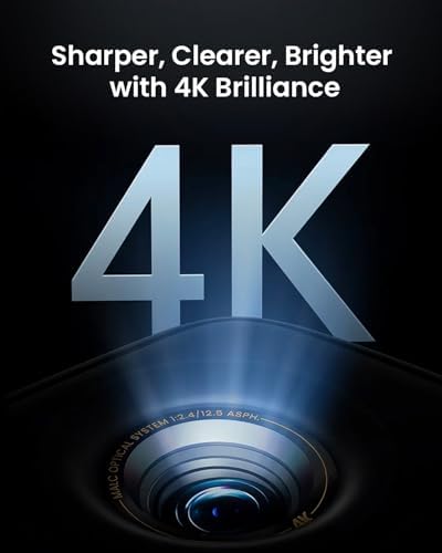 JMGO N1S 4K Smart Portable Projector  Triple Laser  1100 ISO Lumens  Gimbal Instant Auto Focus  Google TV  Netflix  110  BT 2020  Wi Fi 6  HDR10  10W Dolby Audio  Blu ray 3D  200 for Home