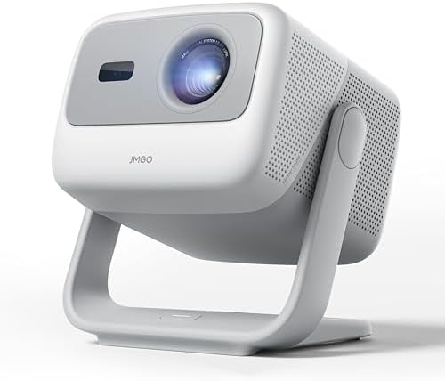 JMGO N1S GTV Portable Triple Laser Projector  1080P FHD  850 ISO Lumens  Official Netflix  HDR10  Gimbal Auto Image Correction  200 3D Home Theater Projector  2 5W Dolby Digital Speakers