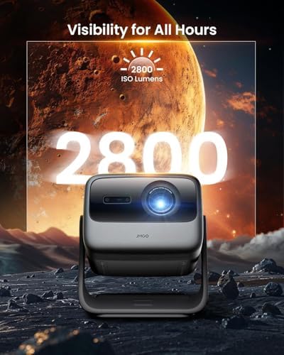 JMGO N1S Ultra 4K Triple Laser Projector with WiFi and Bluetooth  2800 ISO Lumens  Google TV  360  Sensorless Picture Correction  300  HDR10  20W Dolby Digital Plus  3D Active  Smart and Portable