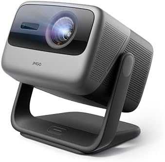 JMGO N1S Ultra 4K Triple Laser Projector with WiFi and Bluetooth  2800 ISO Lumens  Google TV  360  Sensorless Picture Correction  300  HDR10  20W Dolby Digital Plus  3D Active  Smart and Portable
