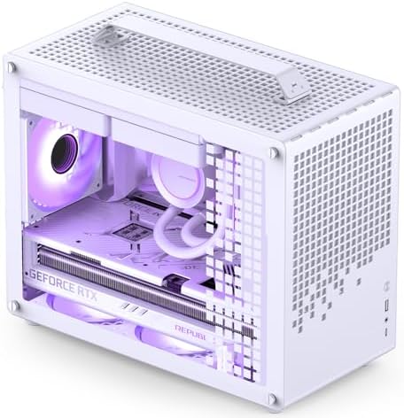 JONSBO/JONSPLUS Z20 Black Micro ATX Mini Tower PC Case with Detachable Carrying Handle  Mini Size  High Performance Hardware Compatible  Support 240AIO  H160mm Cooler  Black