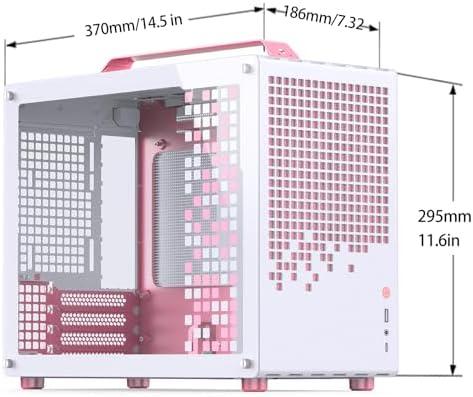 JONSBO/JONSPLUS Z20 Orange/Black Micro ATX Mini Tower Pc Case with Detachable Carrying Handle  Mini Size  High Performance Hardware Compatible  Support 240AIO  H160mm Cooler Orange/Black