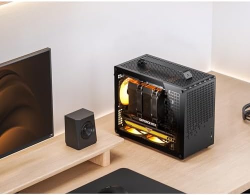 JONSBO/JONSPLUS Z20 Orange/Black Micro ATX Mini Tower Pc Case with Detachable Carrying Handle  Mini Size  High Performance Hardware Compatible  Support 240AIO  H160mm Cooler Orange/Black