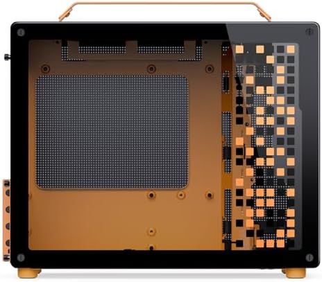 JONSBO/JONSPLUS Z20 Orange/Black Micro ATX Mini Tower Pc Case with Detachable Carrying Handle  Mini Size  High Performance Hardware Compatible  Support 240AIO  H160mm Cooler Orange/Black