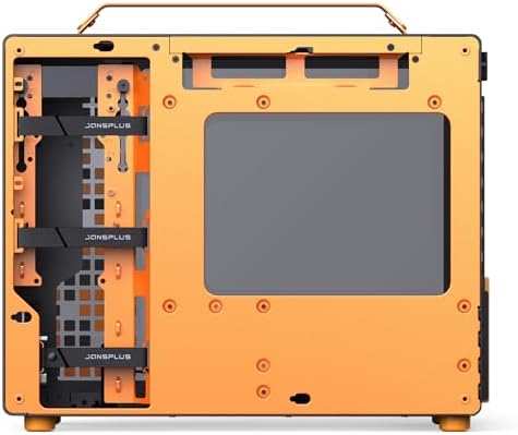 JONSBO/JONSPLUS Z20 Orange/Black Micro ATX Mini Tower Pc Case with Detachable Carrying Handle  Mini Size  High Performance Hardware Compatible  Support 240AIO  H160mm Cooler Orange/Black