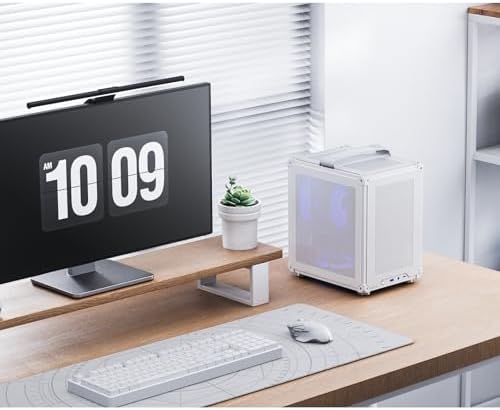 JONSBO C6 ITX White Mini ITX Handled Mesh PC Case  Simple Compact Desktop ITX Chassis  SP MB ITX/Mini DTX  ATX Power Bite  L140mm Max    170mm Tower Cooler  Tool Free Open SFF Case  White