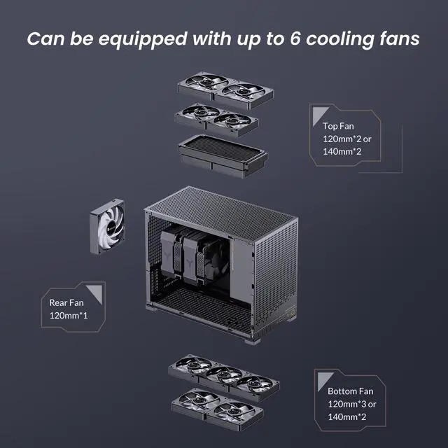 JONSBO D32 PRO Micro ATX PC Case High Compatibility Mini Desktop Case A/B Mode for MB  Support MATX Back Connect/BTF MB 365mm GPU/240AIO/163mm Air Cooler ATX/SFX L/SFX PSU  USB3 2 PC Gaming Case Black