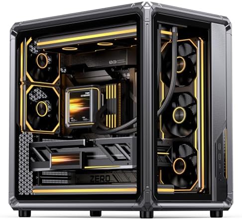 JONSBO X400 Gray ATX PC Case  Back Connect Desktop Case MB Auxiliary Air Guidance Cooling System  E Sport Assistant 2 Sides SP 360 AIO SP 427mm GPU  ATX<180mm Compatibility/Heat Dissipation Gray