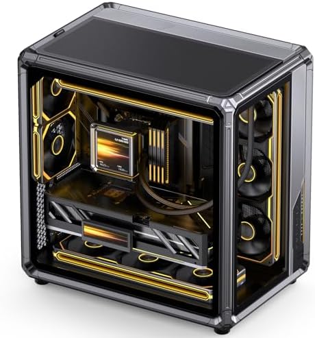 JONSBO X400 Gray ATX PC Case  Back Connect Desktop Case MB Auxiliary Air Guidance Cooling System  E Sport Assistant 2 Sides SP 360 AIO SP 427mm GPU  ATX<180mm Compatibility/Heat Dissipation Gray