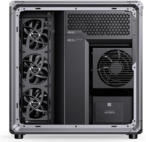 JONSBO X400 Gray ATX PC Case  Back Connect Desktop Case MB Auxiliary Air Guidance Cooling System  E Sport Assistant 2 Sides SP 360 AIO SP 427mm GPU  ATX<180mm Compatibility/Heat Dissipation Gray