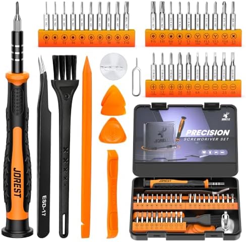 JOREST 40Pcs Small Precision Screwdriver Set with Torx Triwing Phillips  Mini Repair Tool Kit for Macbook  Computer  Laptop  PC  iPhone  PS5  Xbox  Switch  Glasses  Watch  Ring Doorbell  Electronics