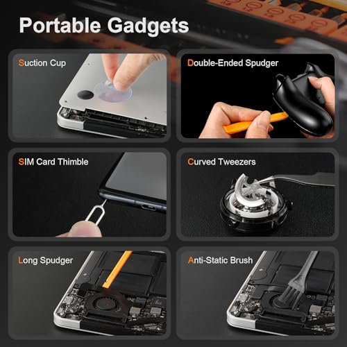 JOREST 40Pcs Small Precision Screwdriver Set with Torx Triwing Phillips  Mini Repair Tool Kit for Macbook  Computer  Laptop  PC  iPhone  PS5  Xbox  Switch  Glasses  Watch  Ring Doorbell  Electronics