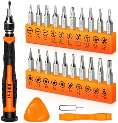 JOREST 40Pcs Small Precision Screwdriver Set with Torx Triwing Phillips  Mini Repair Tool Kit for Macbook  Computer  Laptop  PC  iPhone  PS5  Xbox  Switch  Glasses  Watch  Ring Doorbell  Electronics