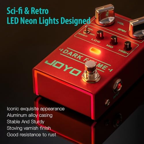 JOYO Modern Metal High Gain Distortion Guitar Effect Pedal with Different Tone Styles for Electric Guitar   True Bypass  Dark Flame R 17 
