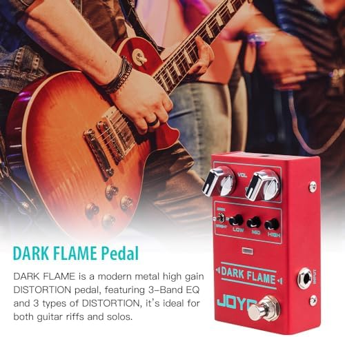 JOYO Modern Metal High Gain Distortion Guitar Effect Pedal with Different Tone Styles for Electric Guitar   True Bypass  Dark Flame R 17 