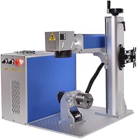 JPT 30W MOPA Fiber Laser Marking Engraving Machine Ovsuqu 30W MOPA M7 Fiber Laser Engarver Marker for Metal 175 175mm with 80D Rotary Axis Color Marking