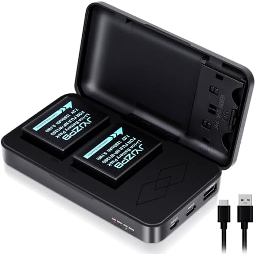 JYJZPB 2Pack NP W126S Batteries Compatible with Fujifilm XM5  X100VI XT30ii XT3 XT2 XT1 A10 XA7 A5 A3 A2 A1 XT20 XT10 XT30 XT100 XT200 Fuji Cameras with NP W126 Battery Charger