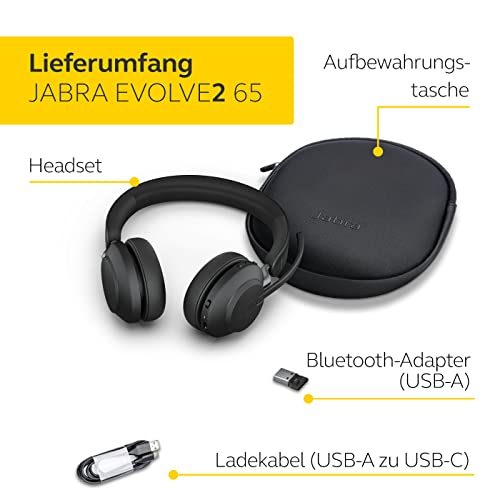 Jabra Evolve2 65 Headset MS Stereo Black