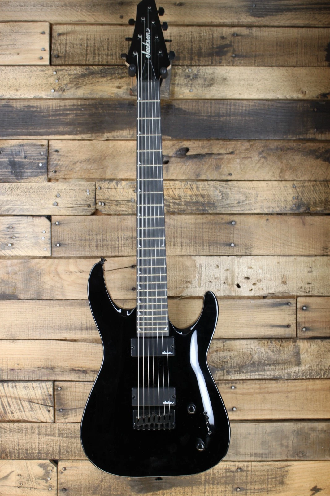 Jackson Dinky Arch Top JS22 7 DK HT 7 St Electric Guitar   Black #M86