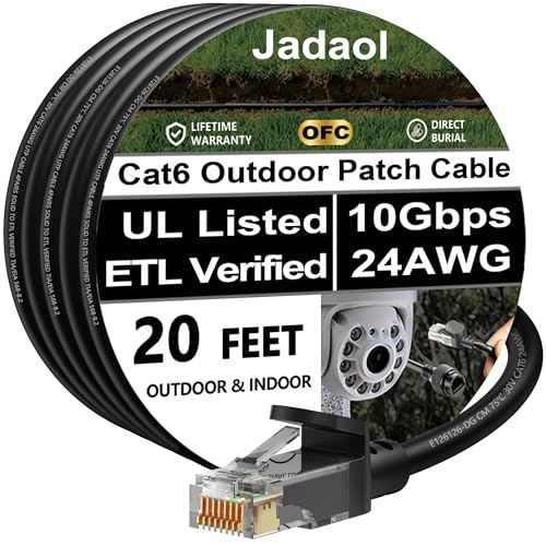 Jadaol Cat 6 Ethernet Cable 50 ft  10Gbps Support Cat8 Cat7 Network  Flat RJ45 LAN Patch Cable  High Speed Wired Internet Cable for Router  Modem  Switch  Gaming Consoles  PC  Streaming Devices  White