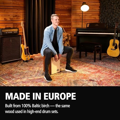 Jam Cajon Box Drum with Snare and Bass Tone for Acoustic Music   MADE IN EUROPE   Baltic Birch Wood  Play with Your Hands  2 YEAR WARRANTY