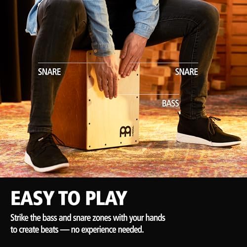 Jam Cajon Box Drum with Snare and Bass Tone for Acoustic Music   MADE IN EUROPE   Baltic Birch Wood  Play with Your Hands  2 YEAR WARRANTY
