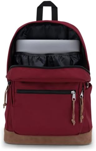JanSport Right Pack Backpack   Durable Daypack with Padded 15 Laptop Sleeve  Spacious Main Compartment & Integrated Water Bottle Pocket   Russet Red