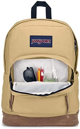 JanSport Right Pack Backpack   Durable Daypack with Padded 15 Laptop Sleeve  Spacious Main Compartment & Integrated Water Bottle Pocket   Russet Red