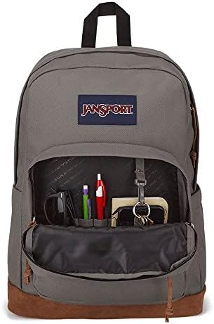 JanSport Right Pack Backpack   Durable Daypack with Padded 15 Laptop Sleeve  Spacious Main Compartment & Integrated Water Bottle Pocket   Russet Red