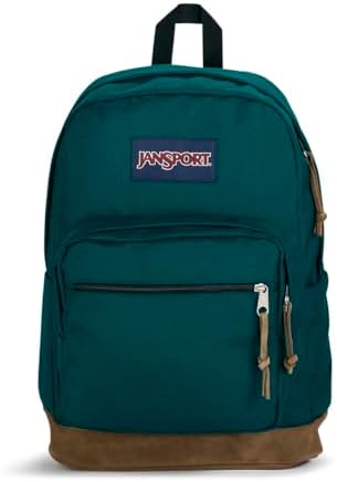 JanSport Right Pack Backpack   Durable Daypack with Padded 15 Laptop Sleeve  Spacious Main Compartment & Integrated Water Bottle Pocket   Russet Red
