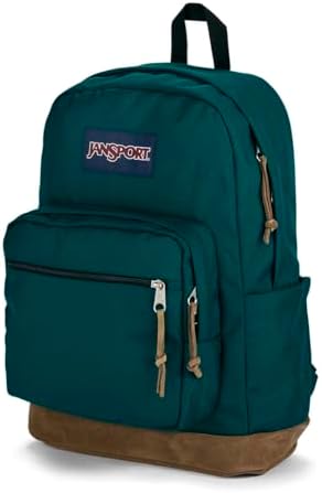 JanSport Right Pack Backpack   Durable Daypack with Padded 15 Laptop Sleeve  Spacious Main Compartment & Integrated Water Bottle Pocket   Russet Red