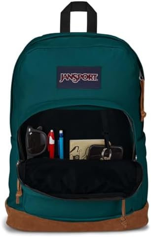 JanSport Right Pack Backpack   Durable Daypack with Padded 15 Laptop Sleeve  Spacious Main Compartment & Integrated Water Bottle Pocket   Russet Red