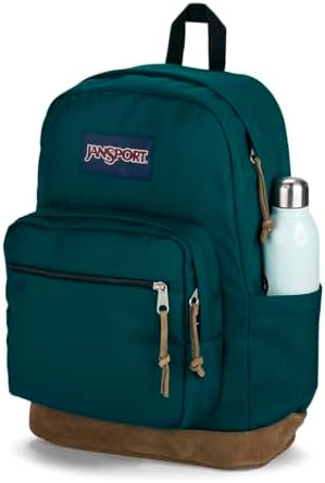 JanSport Right Pack Backpack   Durable Daypack with Padded 15 Laptop Sleeve  Spacious Main Compartment & Integrated Water Bottle Pocket   Russet Red