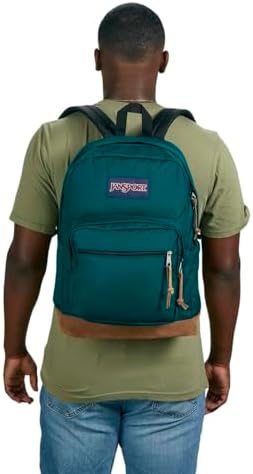 JanSport Right Pack Backpack   Durable Daypack with Padded 15 Laptop Sleeve  Spacious Main Compartment & Integrated Water Bottle Pocket   Russet Red