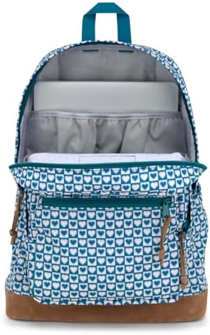 JanSport Right Pack Backpack   Durable Daypack with Padded 15 Laptop Sleeve  Spacious Main Compartment & Integrated Water Bottle Pocket   Russet Red
