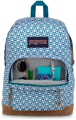 JanSport Right Pack Backpack   Durable Daypack with Padded 15 Laptop Sleeve  Spacious Main Compartment & Integrated Water Bottle Pocket   Russet Red