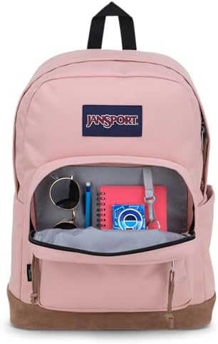 JanSport Right Pack Backpack   Durable Daypack with Padded 15 Laptop Sleeve  Spacious Main Compartment & Integrated Water Bottle Pocket   Russet Red