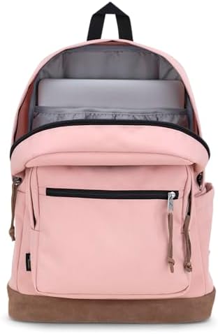 JanSport Right Pack Backpack   Durable Daypack with Padded 15 Laptop Sleeve  Spacious Main Compartment & Integrated Water Bottle Pocket   Russet Red