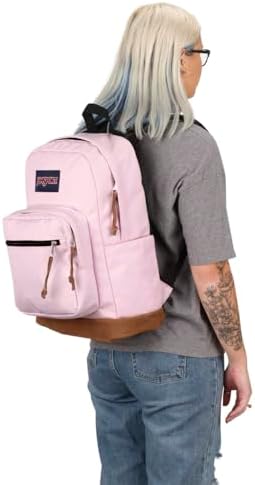 JanSport Right Pack Backpack   Durable Daypack with Padded 15 Laptop Sleeve  Spacious Main Compartment & Integrated Water Bottle Pocket   Russet Red