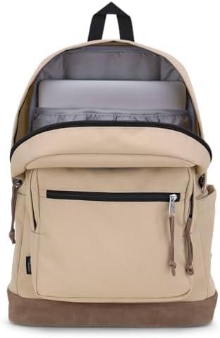 JanSport Right Pack Backpack   Durable Daypack with Padded 15 Laptop Sleeve  Spacious Main Compartment & Integrated Water Bottle Pocket   Russet Red