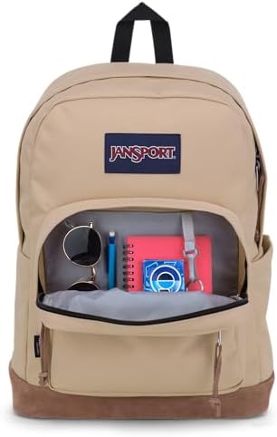 JanSport Right Pack Backpack   Durable Daypack with Padded 15 Laptop Sleeve  Spacious Main Compartment & Integrated Water Bottle Pocket   Russet Red