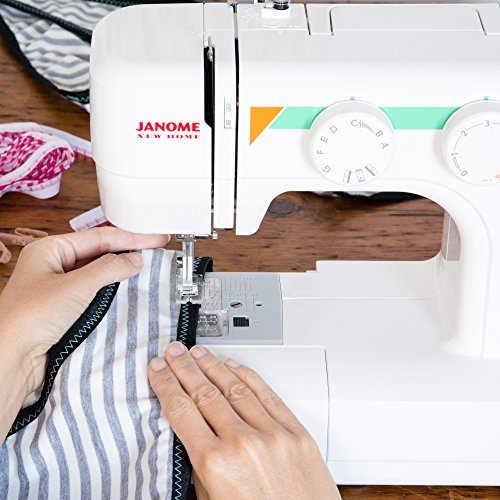 Janome MOD 15 Easy to Use Sewing Machine with 15 Stitches  Adjustable Stitch Length and 5 Piece Feed Dogs