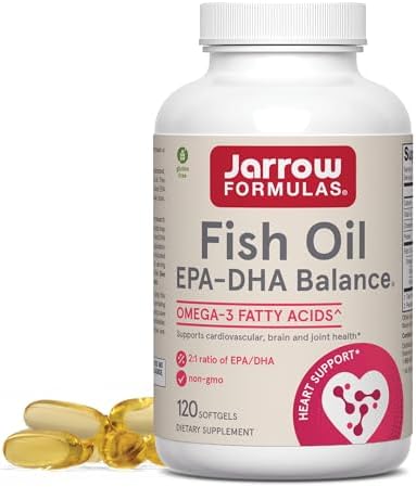 Jarrow Formulas EPA DHA Balance  1 200 mg Omega 3 Fatty Acids for Cardiovascular Support  240 Softgels  120 Day Supply