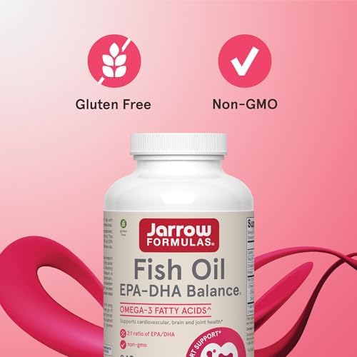 Jarrow Formulas EPA DHA Balance  1 200 mg Omega 3 Fatty Acids for Cardiovascular Support  240 Softgels  120 Day Supply