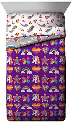 Jay Franco Disney Lilo & Stitch Twin Comforter Set   5 Piece Bedding Includes Sheet Set & Pillow Covers   Super Soft Kids Floral Bedding