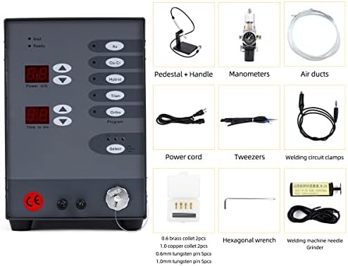 Jewelry Automatic Spot Welding Machine 110V 60HZ Pulse Argon arc Welding Machine Jewelry Welding Machine  Used for DIY Jewelry Repair Tools to Repair Gold and Hardware Workpiece Welding 